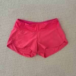 Pink Lululemon Speed-up Shorts Size 4